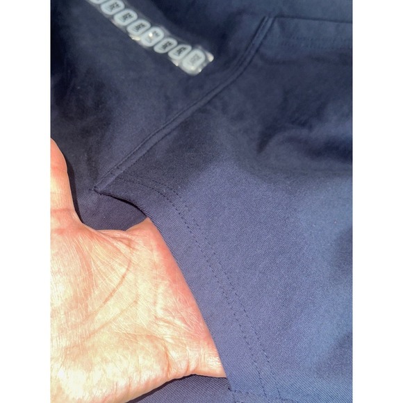 Quiksilver Hoodie Pullover Surf Skate Graphic Logo Navy Blue Mens Large - Picture 5 of 7